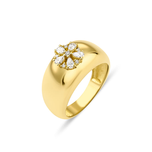 Fleur Florret Ring - Diamonds