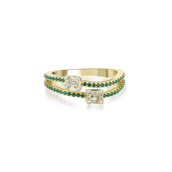 Mirage Duality Ring - Emeralds