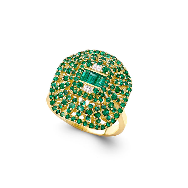 GFG Jewellery - Mirage Cocktail Ring - Emeralds