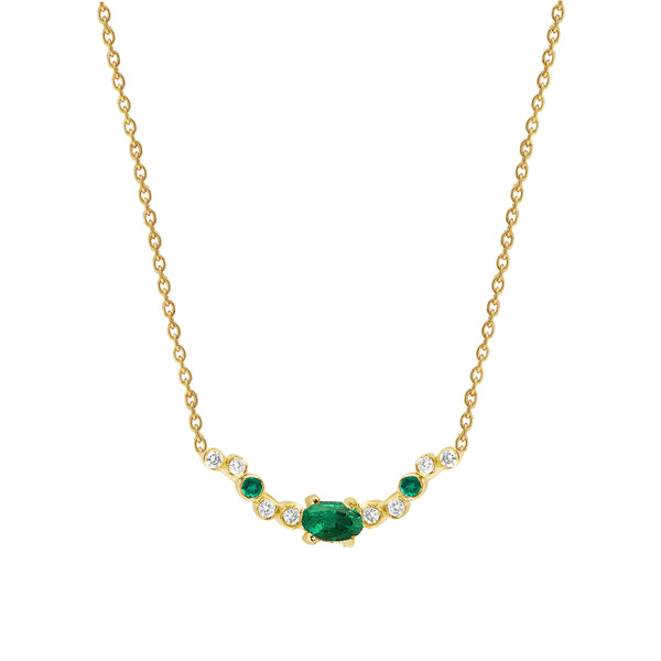 Seraphina Wing Necklace - Emerald