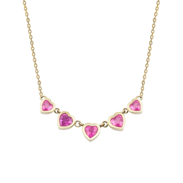 Lily Sapphire Heart Necklace
