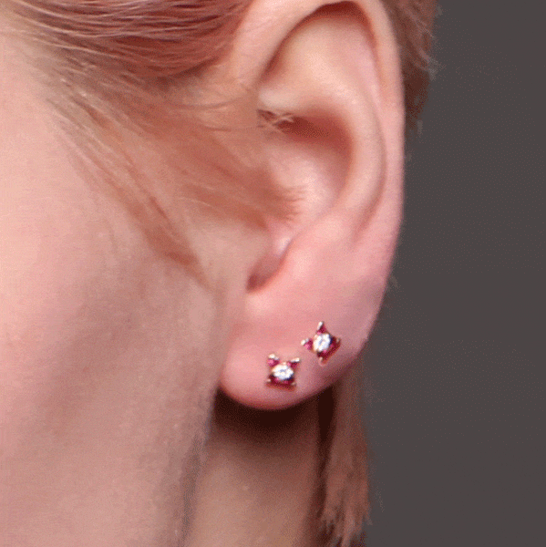 GFG Jewellery Earrings Seraphina Ruby Earrings - Studs