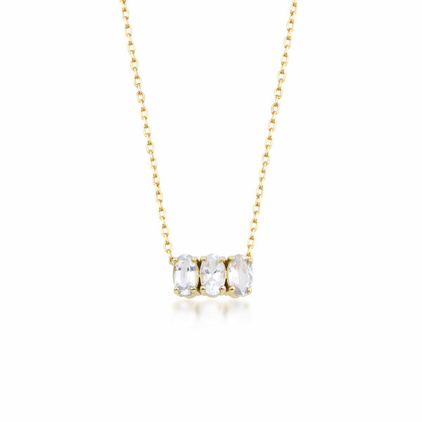 GFG Jewellery Necklace Dumom Necklace (White Sapphires)