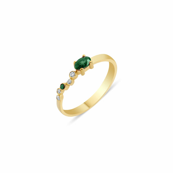 GFG Jewellery Rings Seraphina Wing Emerald Ring