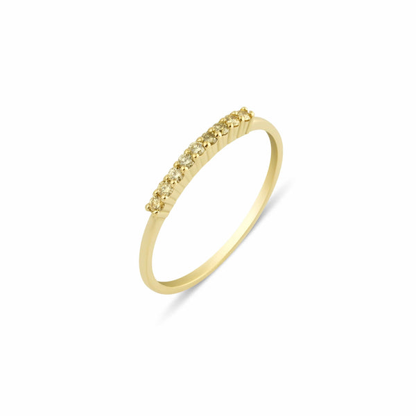 GFG Jewellery Rings Sonia Bar Ring - Yellow Diamonds